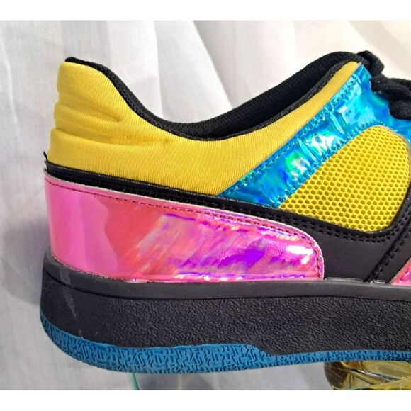 Cape Robbin Multi Color Lace Up Low Top Metallic Rainbow Sneaker Karis Size 9 - Picture 5 of 12